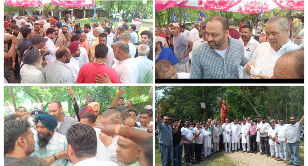 अंबेडकर प्रतिमा पर बवाल बाड़ियां कलां में भाजपाबसपा के बीच खूनी टकराव विजय सांपला से मारपीट